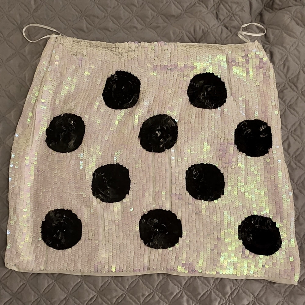 ASOS Spot Sequin Skirt Iridescent Polka Dot Mini